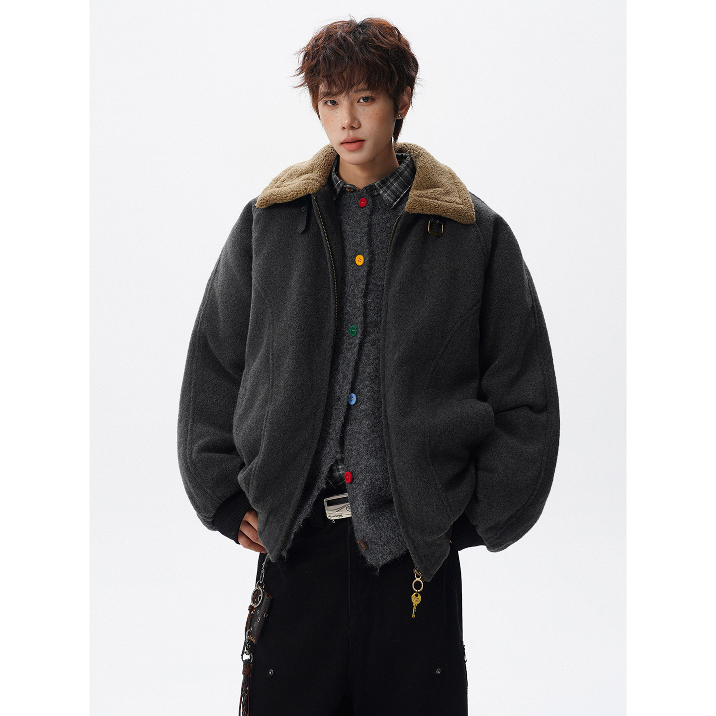 原版高品质羊羔毛棉服618A-H936-P115，男装棉衣，星座618A