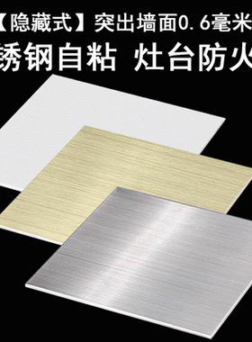 自粘不锈钢空白面板86型120型118型哑光白镜面金拉丝亮银灰色盲板