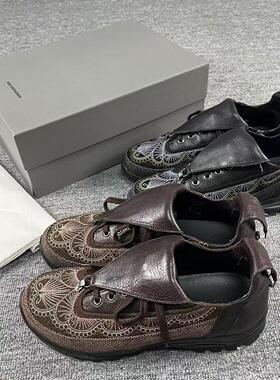 24AW KIKO KOSTADINO雕花刺绣鞋子 男士小众复古时尚休闲小皮鞋