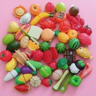 儿童切切乐剥皮玩具仿真蔬菜水果模型过家家幼儿园早教益智教具