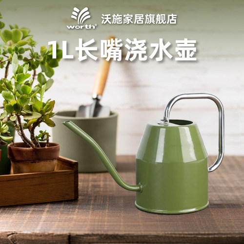 沃施浇花水壶铁艺长嘴多肉洒水壶
