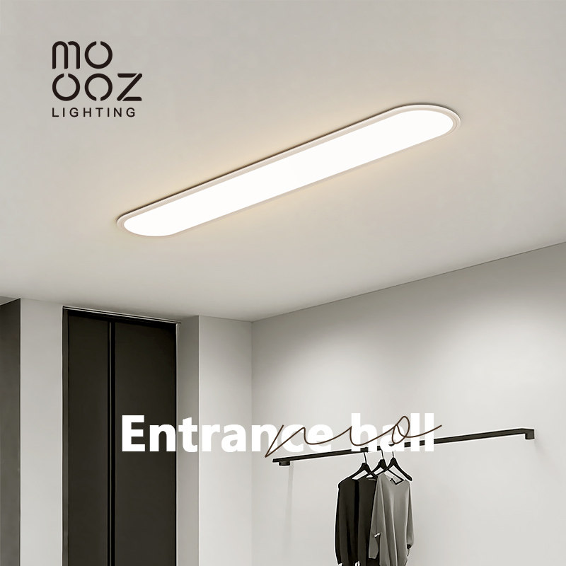 走廊走道灯超薄极简一字长条吸顶灯护眼全光谱中山灯具入户玄关灯