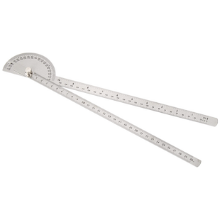 不锈钢角度尺组合万能高精度量角器多功能木工圆弧半圆规活动角尺