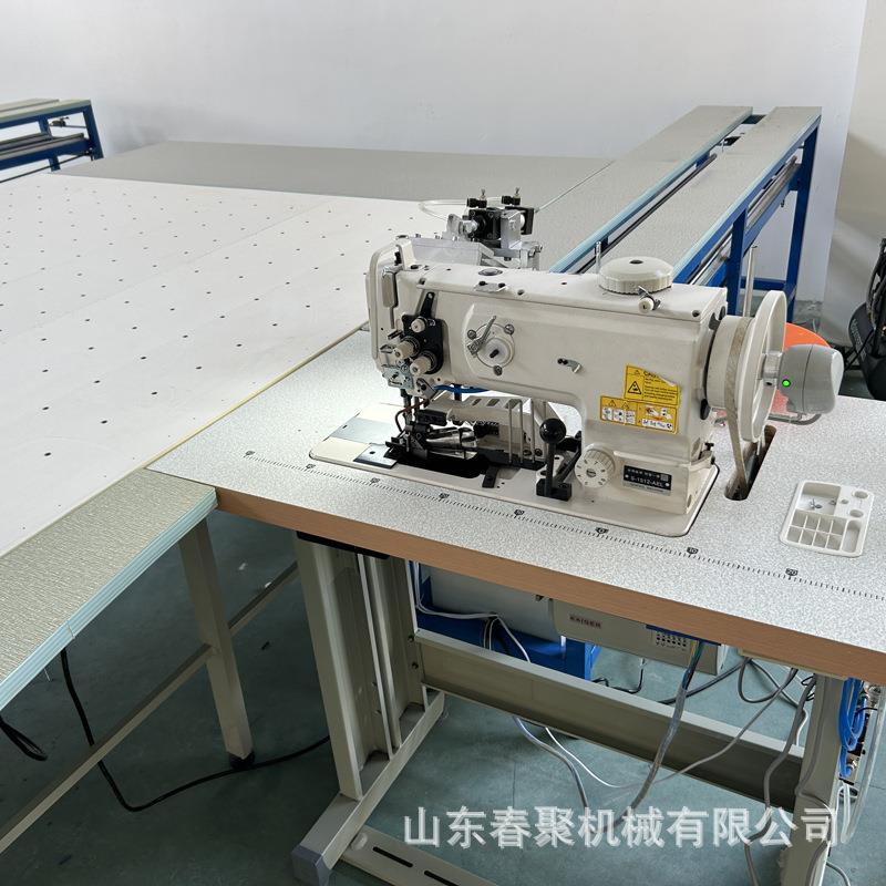 床垫座垫带刀带拖轮三同步包边机被子包边机床垫棉被包切一体机