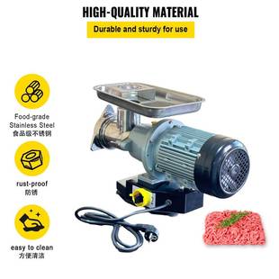 绞肉机商用大功率全自动不锈钢灌肠搅馅碎肉机无壳 绞冻肉ECO台式