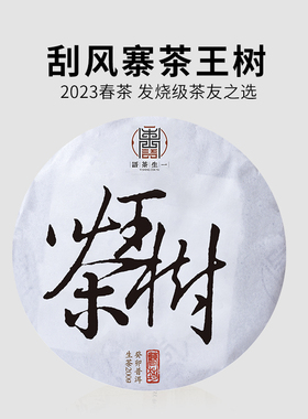 一生茶语 2023年易武刮风寨茶王树古树 云南普洱茶生茶 200g饼茶