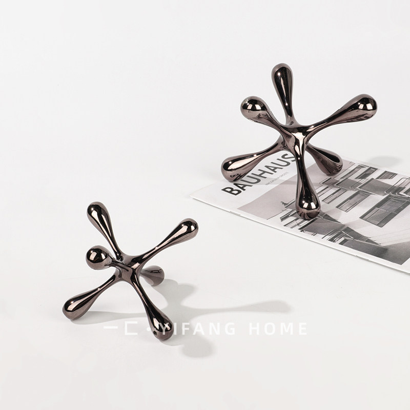 一匚现代简约创意几何异形金属小摆件样板间托盘台面配套软装饰品,家居饰品,装饰摆件,淘宝优惠券,粉丝福利购,淘宝优惠卷