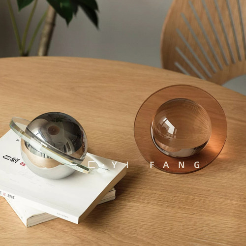 一匚简约现代创意桌面装饰球水晶