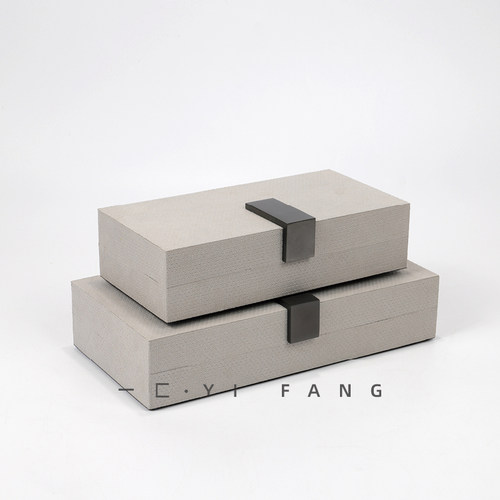 一匚现代轻奢简约皮质卧室首饰盒