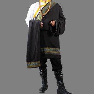 藏族藏袍男装2025新款康巴汉子藏装春夏秋锅庄舞表演服装民族服装