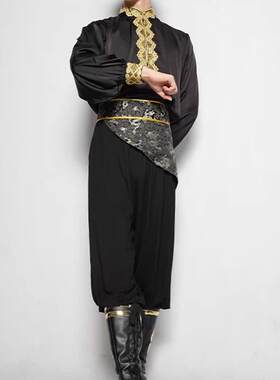 少数民族风男士演出服艺考练功服