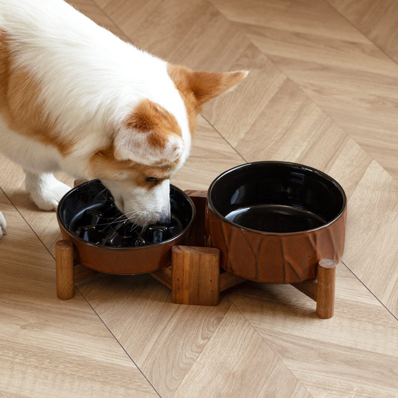 高级陶瓷宠物狗食盆狗粮水碗猫咪猫狗碗/慢食碗