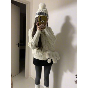 2025新款暖呼呼波点针织袖拼接棉服外套女冬季短款保暖外套面包服