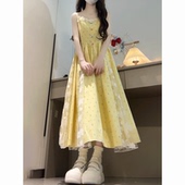 法式 两件套装 温柔风蕾丝拼接花边吊带连衣裙女 防晒罩衫 薄款 夏季