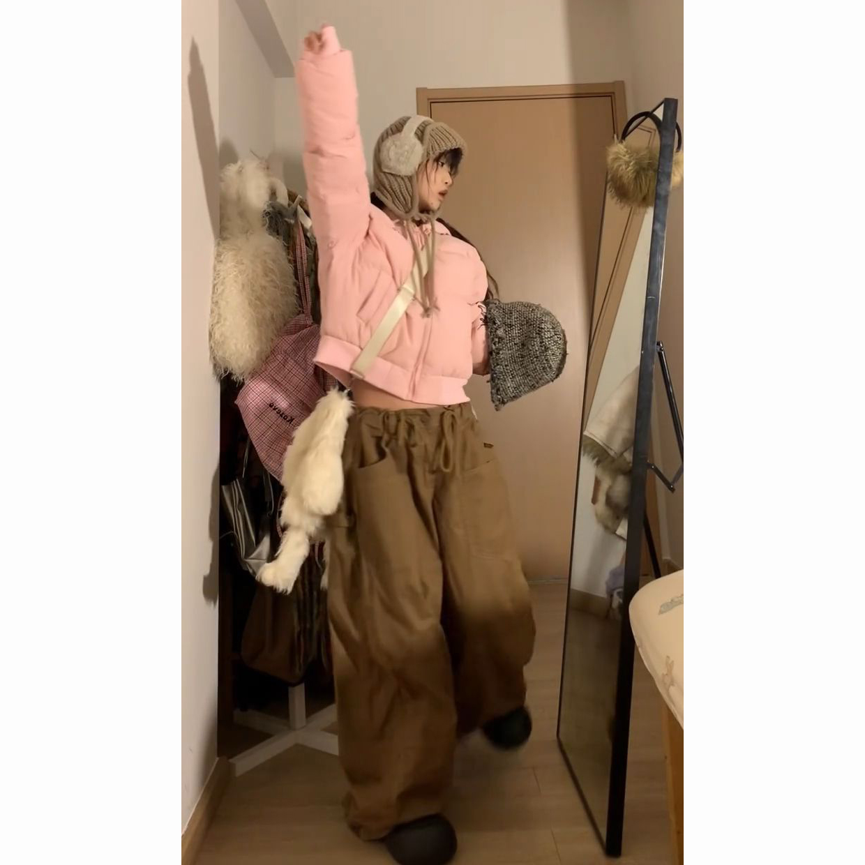 潮流时尚甜美拉链棉服外套