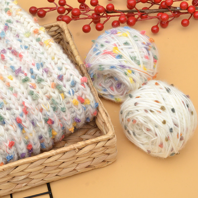 新品彩色豆豆纱线手工编织diy毛线团材料包钩针编织围巾帽子线材,服饰配件/皮带/帽子/围巾,毛线,淘宝优惠券,粉丝福利购,淘宝优惠卷