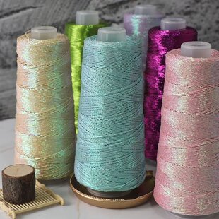 金银包芯线网红银色包芯纱Feve同款闪银特色编织丝diy手工钩织包