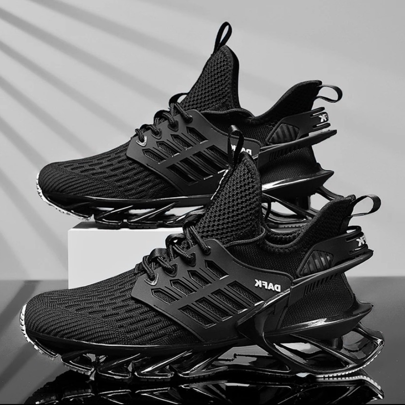 保罗圣约翰刀锋男鞋嘻哈跳舞鞋增高休闲透气运动潮鞋男款45码黑色