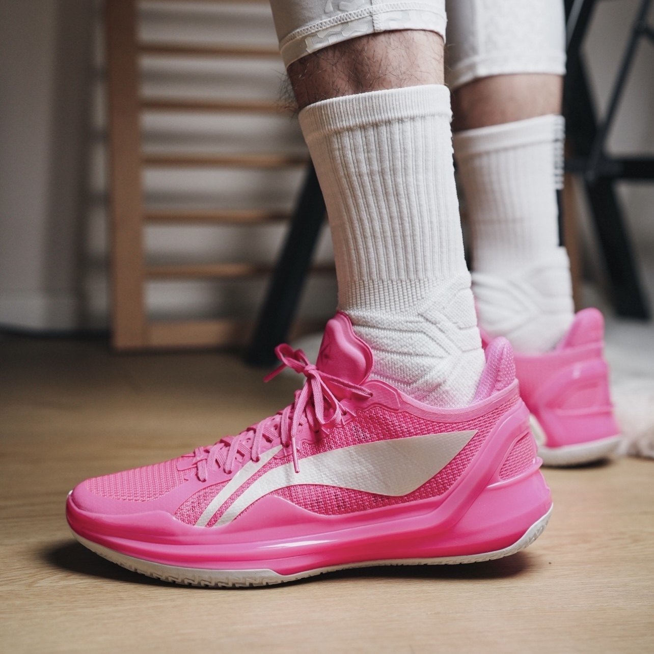 LiNing李宁 利刃4V2 Pink 䨻科技 稳定 实战全能篮球鞋ABAU037-13,运动鞋new,跑步鞋,淘宝优惠券,粉丝福利购,淘宝优惠卷