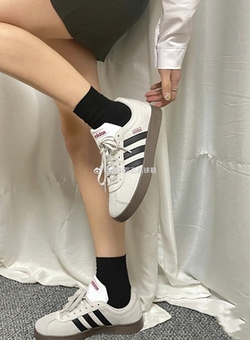 Adidas Neo VL Court阿迪达斯男女白灰经典德训鞋百搭板鞋 JS3003