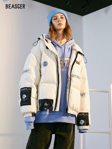 Beaster潮连帽其他休闲羽绒服