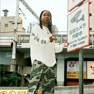 百搭款 BEASTER小恶魔鬼脸重磅纯棉T恤男女美式 潮牌春秋中性情侣装