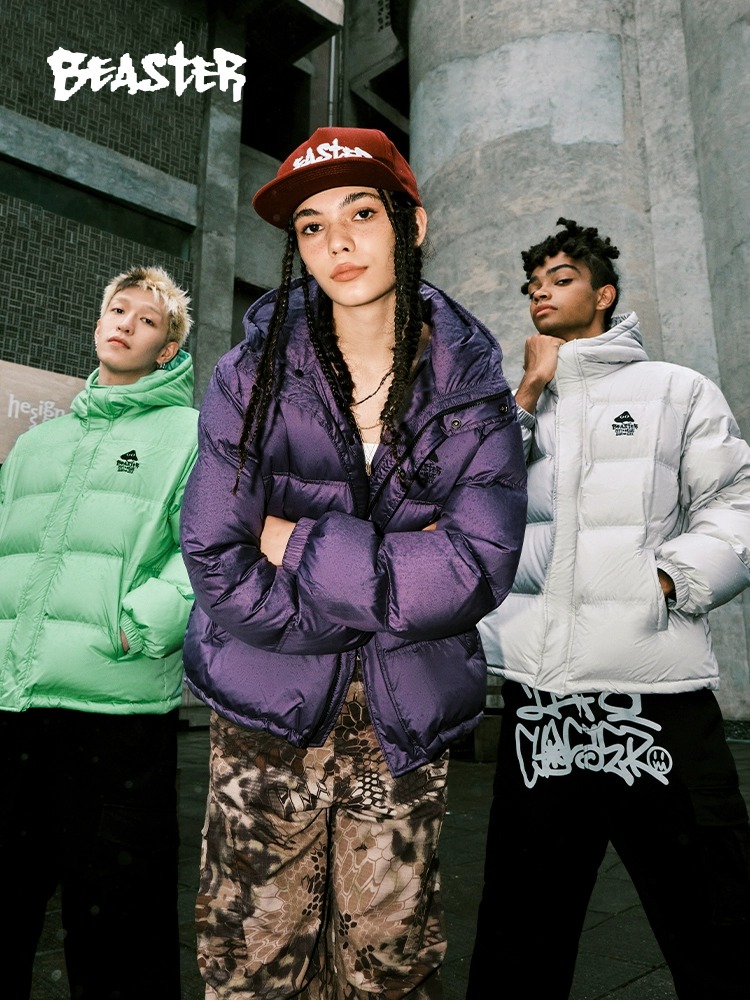 Beaster美式休闲连帽羽绒服