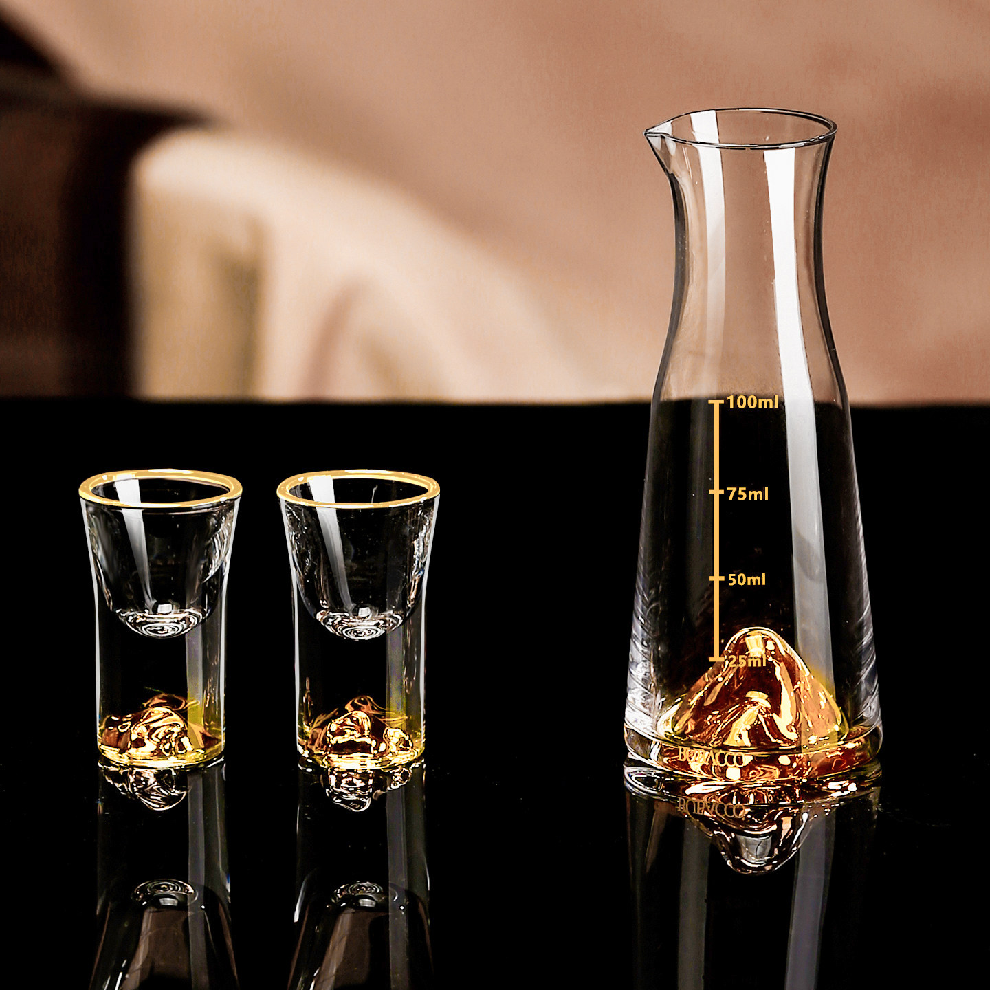 家用中式高档白酒杯套装轻奢玻璃杯子分酒器金山小酒杯二两酒壶,餐饮具,白酒杯,淘宝优惠券,粉丝福利购,淘宝优惠卷