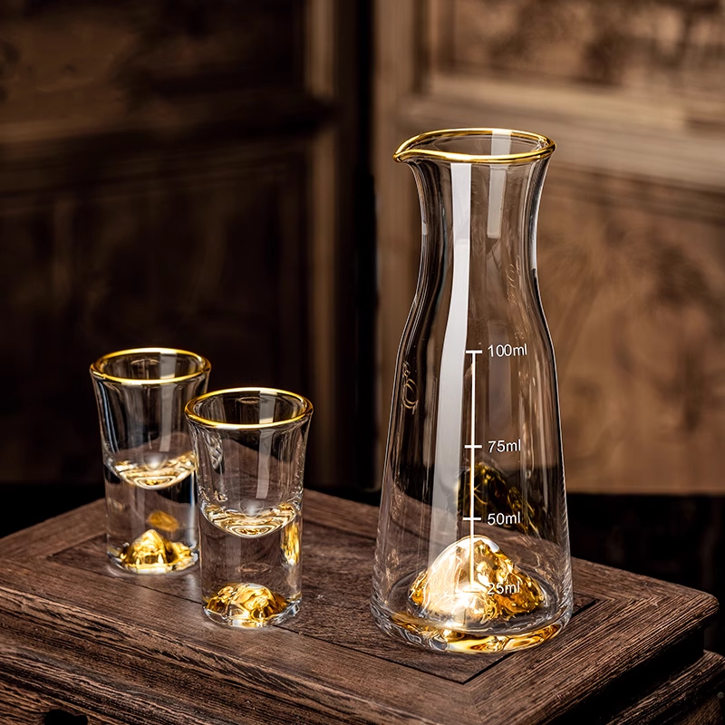 轻奢高档金山白酒杯家用分酒器