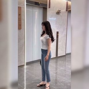 时尚低腰牛仔裤铅笔裤常规版型修身显瘦百搭舒适日常牛仔裤