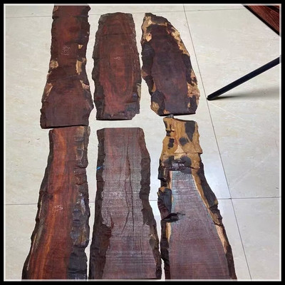 5斤一份小叶紫檀刀柄红檀红木料随形板块盒子料发簪DIY雕刻梳子料