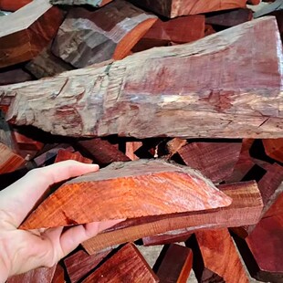 小叶紫檀木料 下脚料 边角料 木工diy红木原材料珠子练手料簪子料