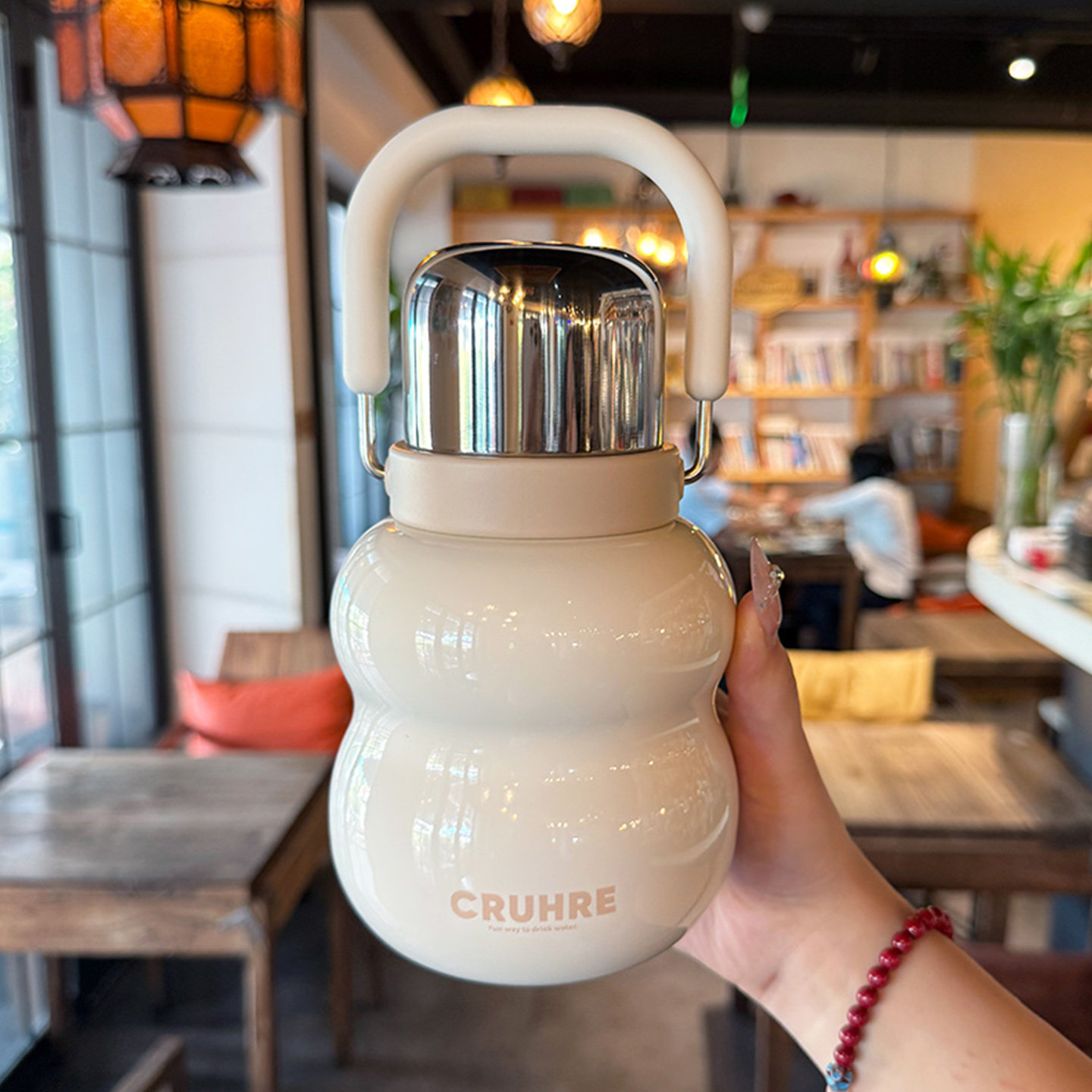 保温杯女生高颜值精致高级感316不锈钢水壶葫芦手提送闺蜜水杯子