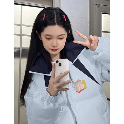 新款小个子宽松加厚面包服外套