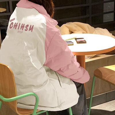 美式复古棉服女冬季2024