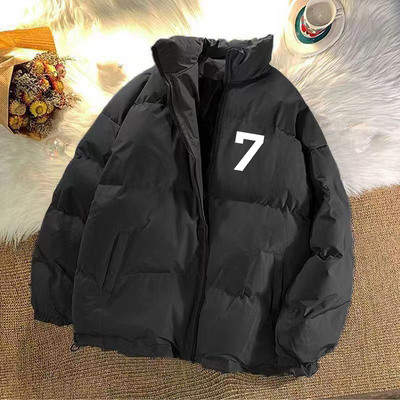 秋冬季加厚羽绒棉服黑色