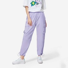 中国李宁2022夏季运动潮流系列女子工装直筒宽松休闲长裤AYKS310