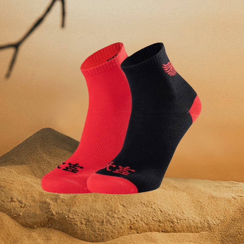 李宁正品童袜新年新如虎添翼红色棉质青少年运动袜YWTS002