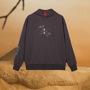 中国李宁 故宫宝蕴楼联名男女印花刺绣连帽运动休闲卫衣AWDQA67