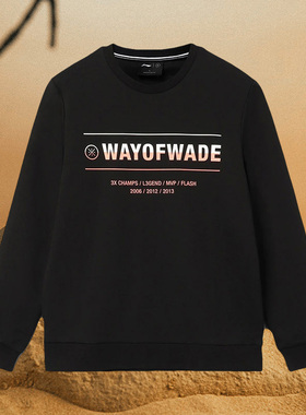 李宁套头卫衣秋季韦德系列男子无帽百搭休闲运动上衣AWDR437