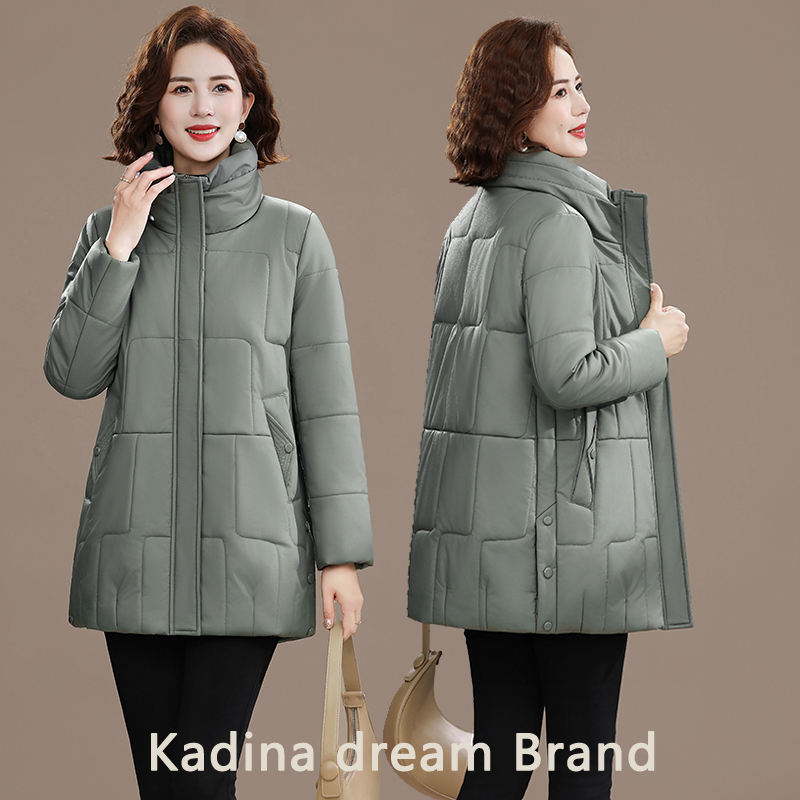 新款海宁真皮羽绒服女短款2025冬季修身立领大码中年绵羊皮厚外套