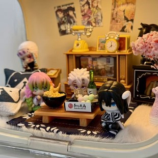 日本鬼灭之刃官方周边梅雨系列B款盲盒手办车载模型摆件礼物