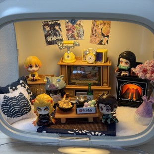 鬼灭之刃手办灶门炭治郎祢豆子周边车载蛋糕摆件公仔盲盒生日礼物