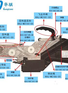 适用雅马哈SS电动飞达配件手柄KHJ-MC181-00废料盖废料扣压料盖