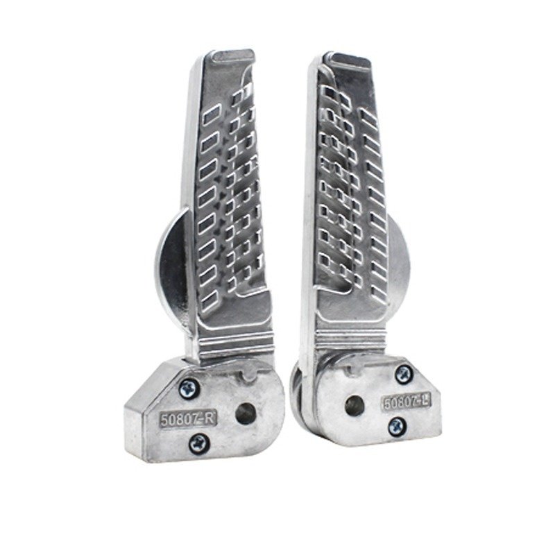 踏板摩托车鬼火折叠脚蹬电动车战神搁脚支架GTR后脚隔板改装脚踏