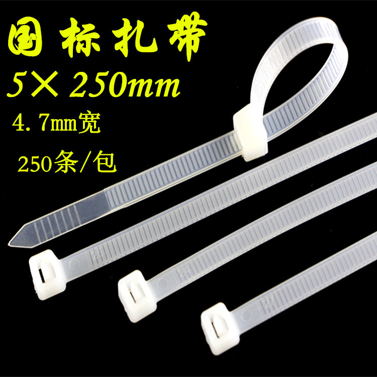¹ú±ê5*250mmÄáÁúÔú´ø ±êÇ©µõÅÆËÜÁÏÊÕ½ô¿¨¿Û¹Ì¶¨ÊøÏßµçÏßÀ¦Ôú°ó´ø