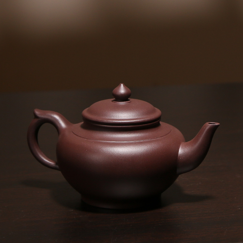 鲍国君宜兴紫砂壶笑樱壶黄龙山原矿老紫泥纯手工紫砂茶壶名家茶具