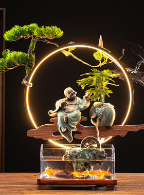 大号弥勒佛生财客厅开业礼循环水