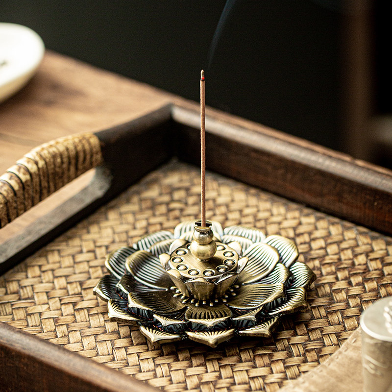 三用莲花线香插倒流香盘香炉家用复古檀香沉香室内禅意香托盒香坐,家居饰品,香薰炉,淘宝优惠券,粉丝福利购,淘宝优惠卷