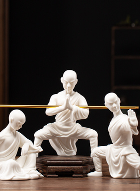 功夫小子紫砂中华少林武僧摆件